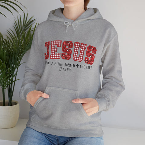 "Jesus The Way The Truth The Life" Christmas Hoodie for Women