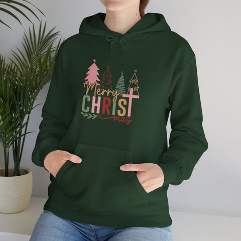 "Merry CHRISTmas" Christmas Christian Hoodie for Women