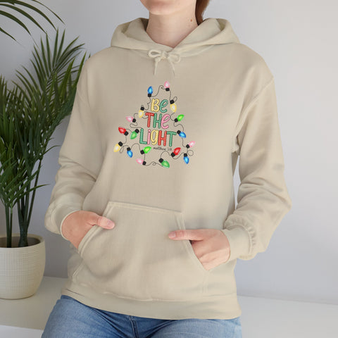 "Be The Light" Christmas Christian Hoodie for Women