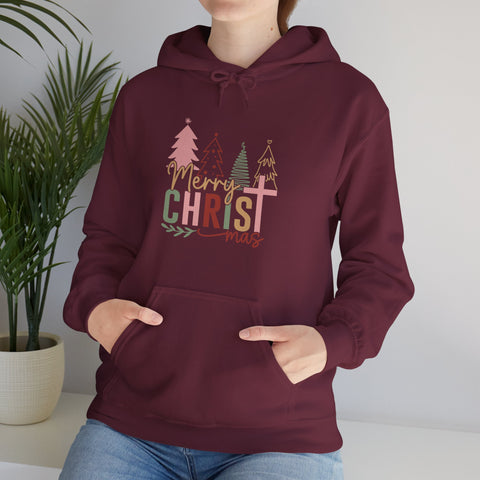 "Merry CHRISTmas" Christmas Christian Hoodie for Women