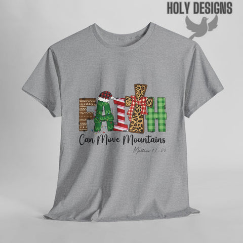 "Faith Can Move Mountains" Christmas T-Shirt for Women