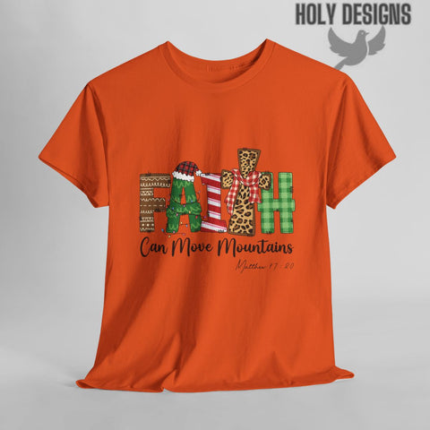 "Faith Can Move Mountains" Christmas T-Shirt for Women