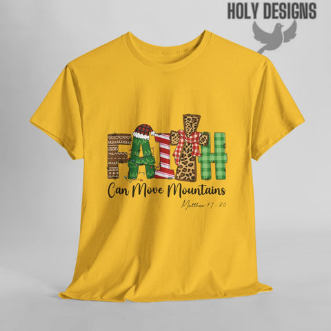 "Faith Can Move Mountains" Christmas T-Shirt for Women
