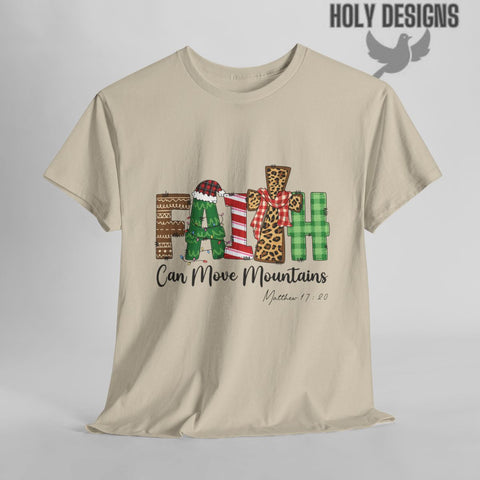 "Faith Can Move Mountains" Christmas T-Shirt for Women