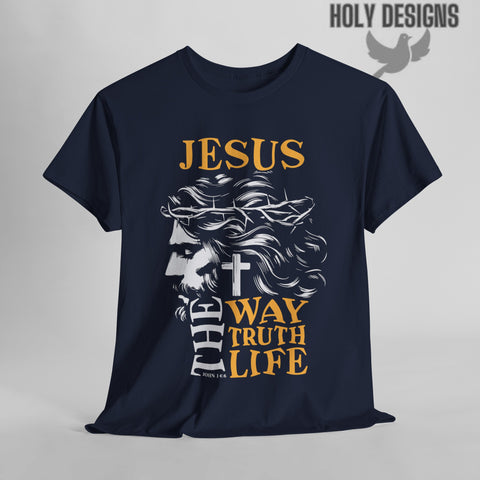 "Jesus: The Way, The Truth, The Life" (A) Men's T-Shirt