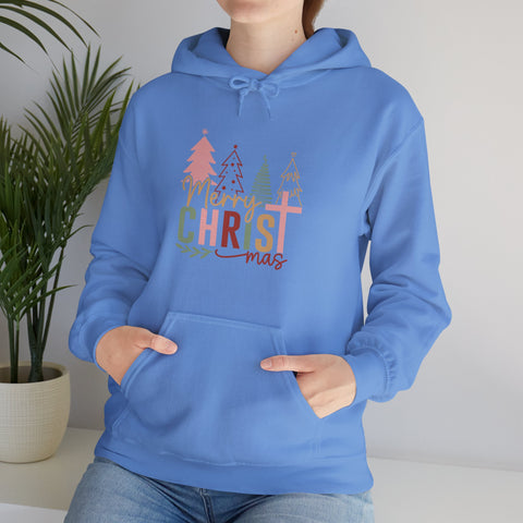 "Merry CHRISTmas" Christmas Christian Hoodie for Women