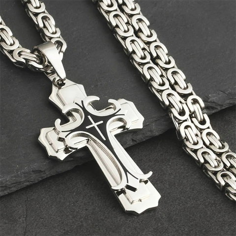 Men's Cross Necklace - Christian Jewelry for Men