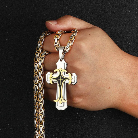 Men's Cross Necklace - Christian Jewelry for Men