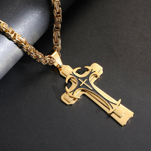 Men's Cross Necklace - Christian Jewelry for Men