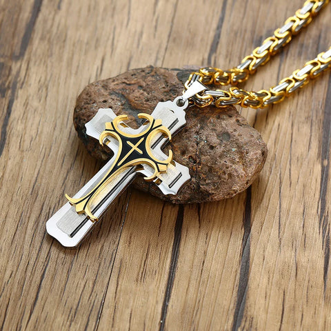 Men's Cross Necklace - Christian Jewelry for Men