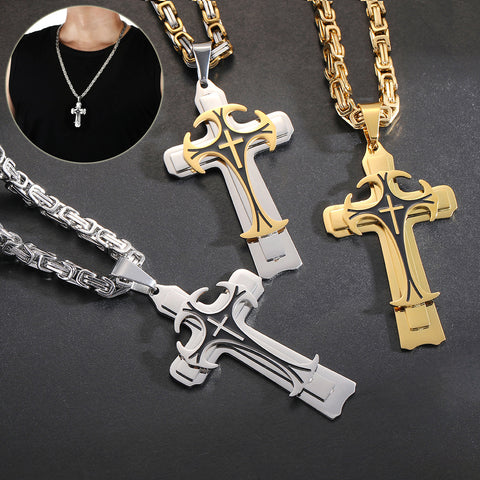 Men's Cross Necklace - Christian Jewelry for Men