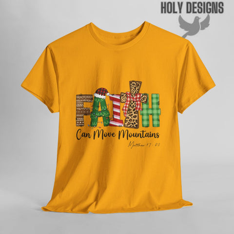 "Faith Can Move Mountains" Christmas T-Shirt for Women